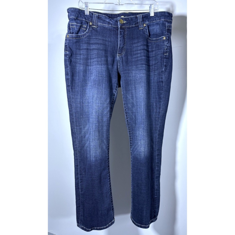 Kut From the Kloth Womens Jeans High Waisted Wide Leg Jeans Whiskered 14W